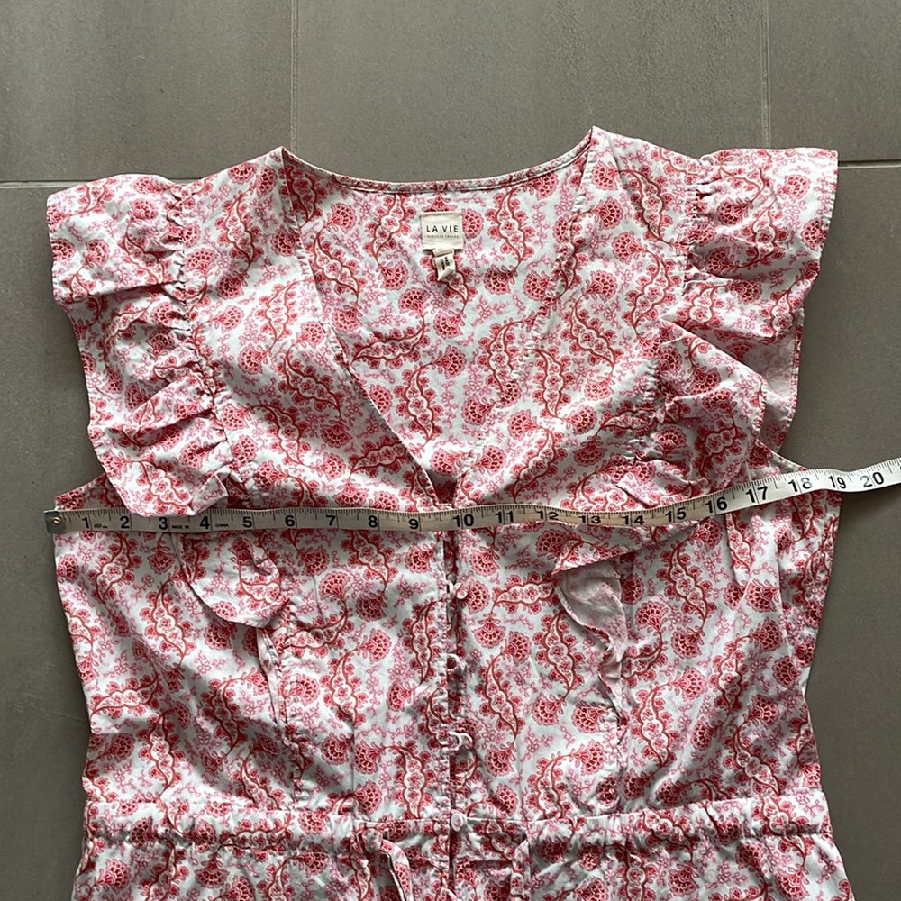 Rebecca Taylor Pink Floral Cotton Jumpsuit - Picture 11 of 16